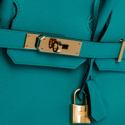 Hermes Vert Veronese Epsom Leather Gold Hardware Birkin 30 Bag