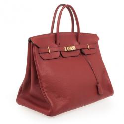 Hermes Rouge Garance Birkin Clemence 40 CM