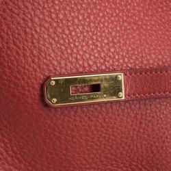Hermes Rouge Garance Birkin Clemence 40 CM