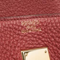 Hermes Rouge Garance Birkin Clemence 40 CM