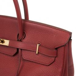 Hermes Rouge Garance Birkin Clemence 40 CM