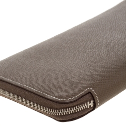 Pre Owned Hermes Etoupe Epsom Leather Azap Classic Wallet