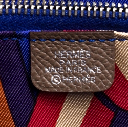 Pre Owned Hermes Etoupe Epsom Leather Azap Classic Wallet