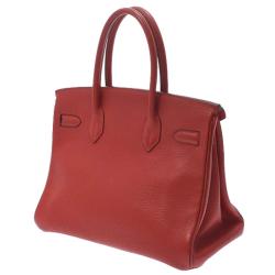 Hermes Vermilion Red Togo Leather Gold Hardware Birkin 30 Bag