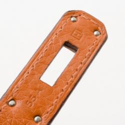 مملوكة مسبقًا Hermes Orange Togo Leather Palladium Birkin 30 Bag