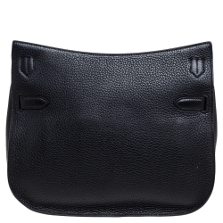 مملوكة مسبقًا حقيبة هيرمس "جيبسيري 28" إكسسوار بلاديوم جلد كليمينس سوداء