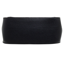 مملوكة مسبقًا حقيبة هيرمس "جيبسيري 28" إكسسوار بلاديوم جلد كليمينس سوداء