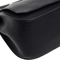 مملوكة مسبقًا حقيبة هيرمس "جيبسيري 28" إكسسوار بلاديوم جلد كليمينس سوداء