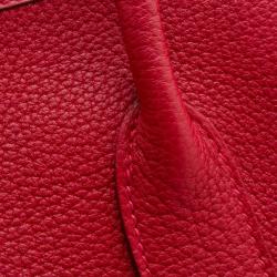 Pre Owned Hermes Bougainville Leather Garden Party Tote