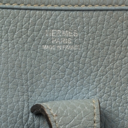 Pre Owned Hermès Ciel Clemence Leather Evelyne III PM Bag