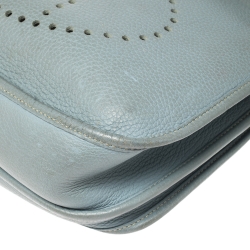 Pre Owned Hermès Ciel Clemence Leather Evelyne III PM Bag