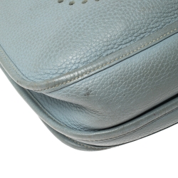 Pre Owned Hermès Ciel Clemence Leather Evelyne III PM Bag