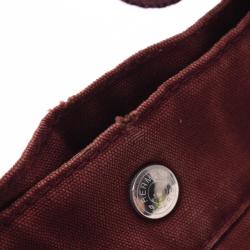 Pre Owned Hermes Brown Canvas Fourre Tout Bag
