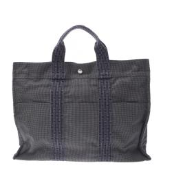 Pre Owned Hermes Grey Canvas Herline GM Bag