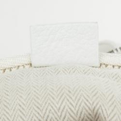 Pre Owned Hermes White Leather Victoria Elan Bag 