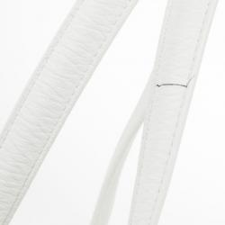 Pre Owned Hermes White Leather Victoria Elan Bag 