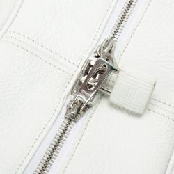 Pre Owned Hermes White Leather Victoria Elan Bag 