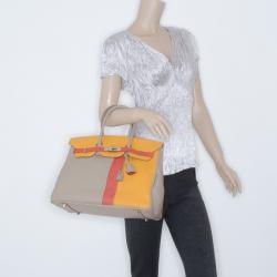 Hermes Tri-Color Casaque Leather Birkin Bag