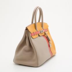 Hermes Tri-Color Casaque Leather Birkin Bag