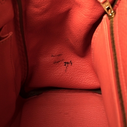 Hermes Rose Jaipur Clemence Leather Gold Hardware Kelly Retourne 32 Bag
