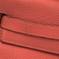 Hermes Rose Jaipur Clemence Leather Gold Hardware Kelly Retourne 32 Bag