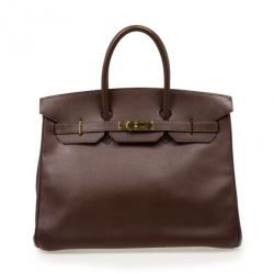 Hermes Brown Couchevel Birkin 35
