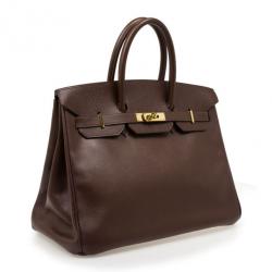 Hermes Brown Couchevel Birkin 35