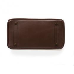 Hermes Brown Couchevel Birkin 35