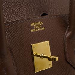 Hermes Brown Couchevel Birkin 35