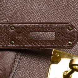 Hermes Brown Couchevel Birkin 35