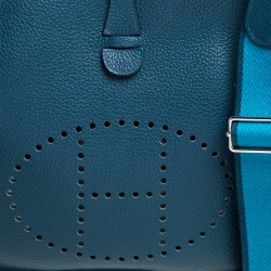 Pre Owned Hermes Collert Taurillon Clemence Leather Evelyne III PM Bag