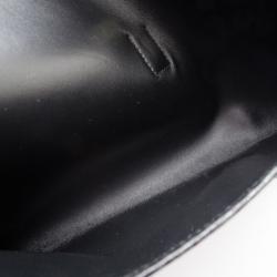 Pre Owned Hermes Black Satin Lizard Jige Clutch