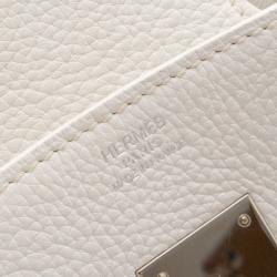 Hermes White Clemence Birkin 30