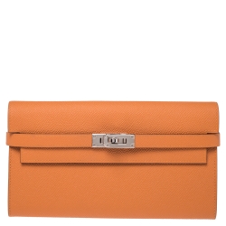 Hermes Feu Epsom Leather Kelly Wallet 