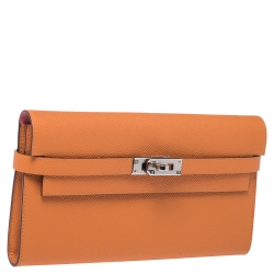 Hermes Feu Epsom Leather Kelly Wallet 
