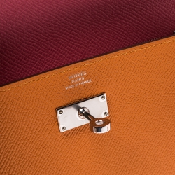 Hermes Feu Epsom Leather Kelly Wallet 