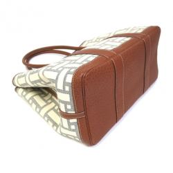 مملوكة مسبقًا Hermes Ivory and Brown Garden Party Tote