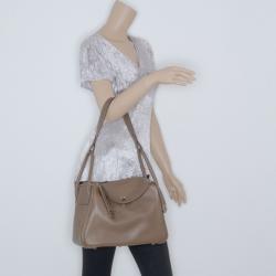 مملوكة مسبقًا Hermes Grey Leather Lindy Shoulder Bag 30 CM