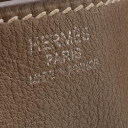 مملوكة مسبقًا Hermes Grey Leather Lindy Shoulder Bag 30 CM