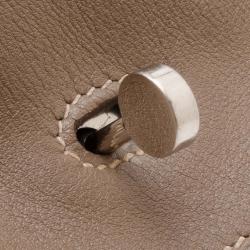 مملوكة مسبقًا Hermes Grey Leather Lindy Shoulder Bag 30 CM