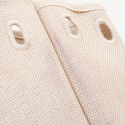 مملوكة مسبقًا Hermes Tan Leather and Beige Toile Canvas Herbag