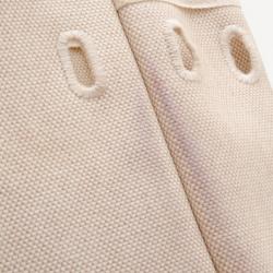 مملوكة مسبقًا Hermes Tan Leather and Beige Toile Canvas Herbag