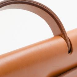 مملوكة مسبقًا Hermes Tan Leather and Beige Toile Canvas Herbag