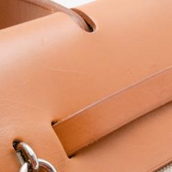 مملوكة مسبقًا Hermes Tan Leather and Beige Toile Canvas Herbag