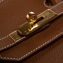 Hermes Brown Togo Leather Gold Hardware Birkin 35 Bag