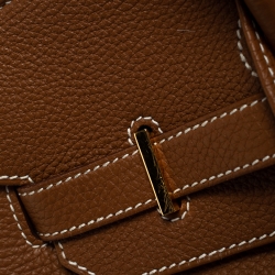 Hermes Brown Togo Leather Gold Hardware Birkin 35 Bag