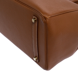 Hermes Brown Togo Leather Gold Hardware Birkin 35 Bag