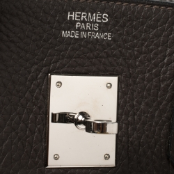 Hermes Macassar Clemence Leather Palladium Hardware Birkin 35 Bag