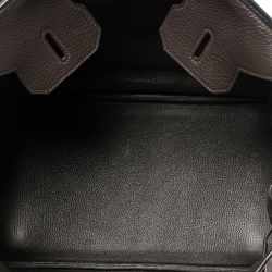 Hermes Macassar Clemence Leather Palladium Hardware Birkin 35 Bag