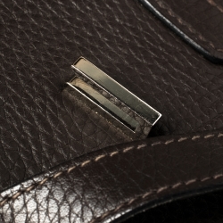 Hermes Macassar Clemence Leather Palladium Hardware Birkin 35 Bag
